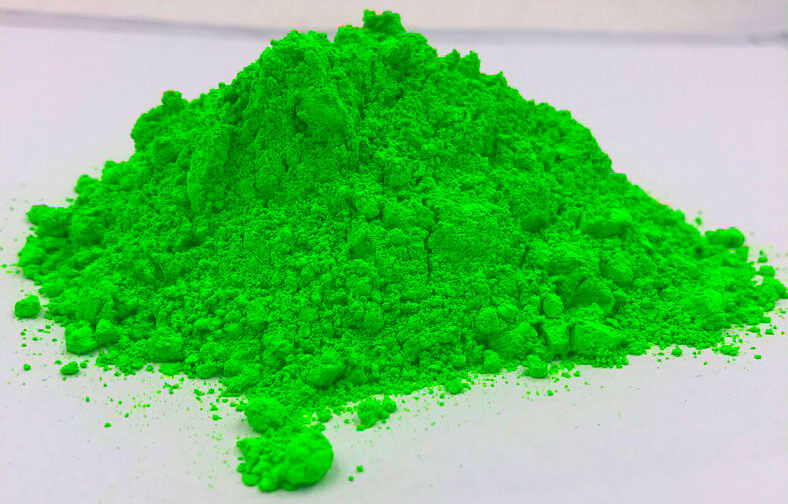 韓國旭成FL-905耐高溫熒光綠色粉實拍圖
