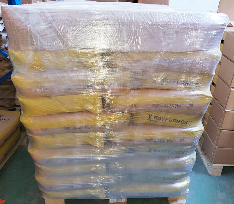 拜耳樂4910氧化鐵黃倉庫實拍圖