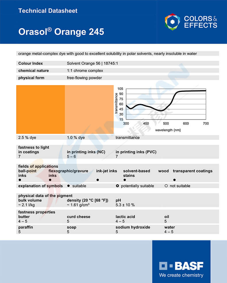 巴斯夫奧麗素245染料橙TDS技術(shù)說(shuō)明書